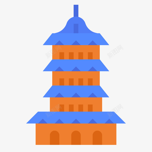 宝塔地标35平坦svg_新图网 https://ixintu.com 宝塔 地标 平坦