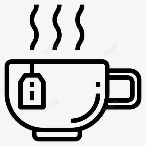 茶杯咖啡厅134直线型svg_新图网 https://ixintu.com 茶杯 咖啡厅 直线 线型