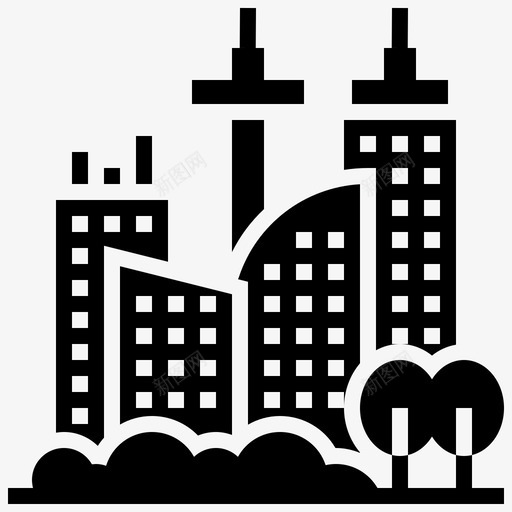城市建筑82雕文svg_新图网 https://ixintu.com 城市 建筑 雕文