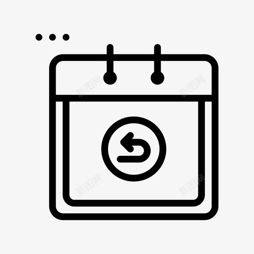 返回日历日期17线性svg_新图网 https://ixintu.com 返回 日历 日期 线性