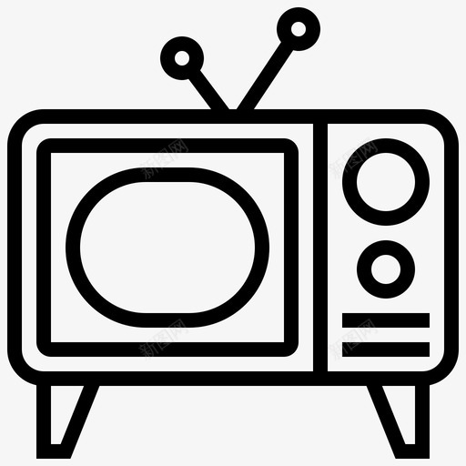 电视多媒体通信1线性svg_新图网 https://ixintu.com 电视 多媒体 通信 线性