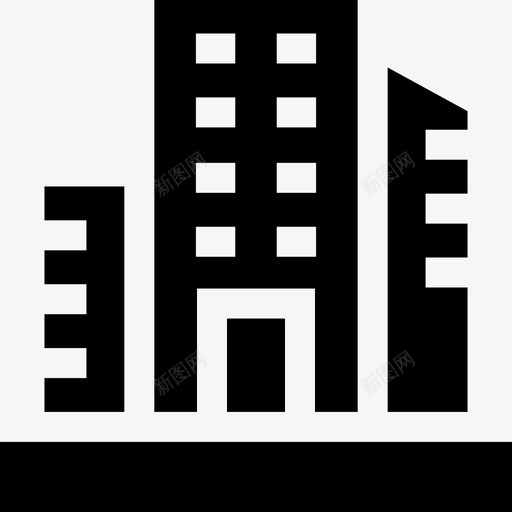 建筑景观87填充svg_新图网 https://ixintu.com 建筑 景观 填充
