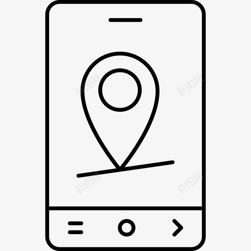 gps手机位置svg_新图网 https://ixintu.com 手机 gps 位置 电话 假日 线路 详情 图标