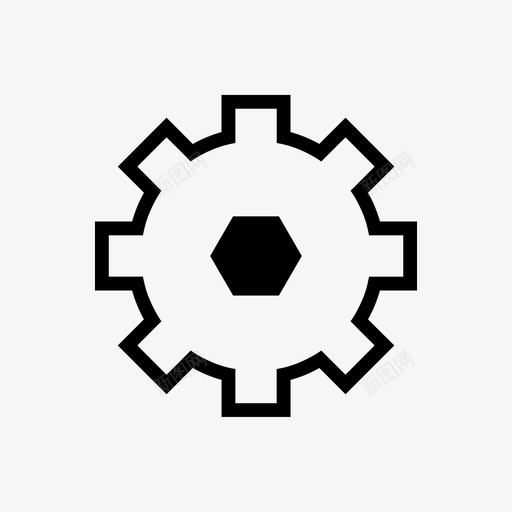 齿轮铁齿轮八角齿轮svg_新图网 https://ixintu.com 齿轮 八角 设置 单齿轮