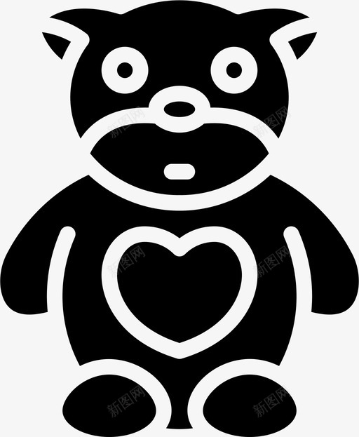 猫软玩具1填充svg_新图网 https://ixintu.com 玩具 填充
