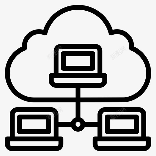 云网络web托管69线性svg_新图网 https://ixintu.com 云网 网络 web 托管 线性