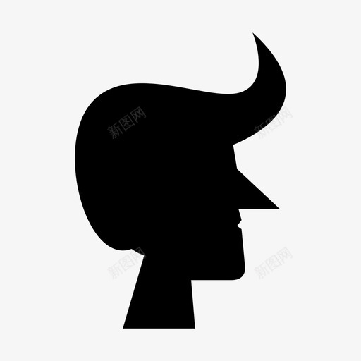 男性头发头部svg_新图网 https://ixintu.com 男性 头部 头发 用户 轮廓