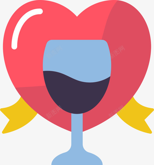 葡萄酒情人节100平淡svg_新图网 https://ixintu.com 葡萄酒 情人节 平淡