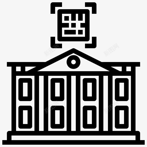 银行条形码和二维码12线性svg_新图网 https://ixintu.com 银行 条形码 二维 线性