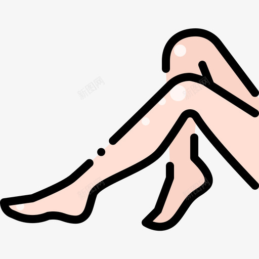美腿美容脸和spa1线性颜色svg_新图网 https://ixintu.com 美腿 美容 spa 线性 颜色
