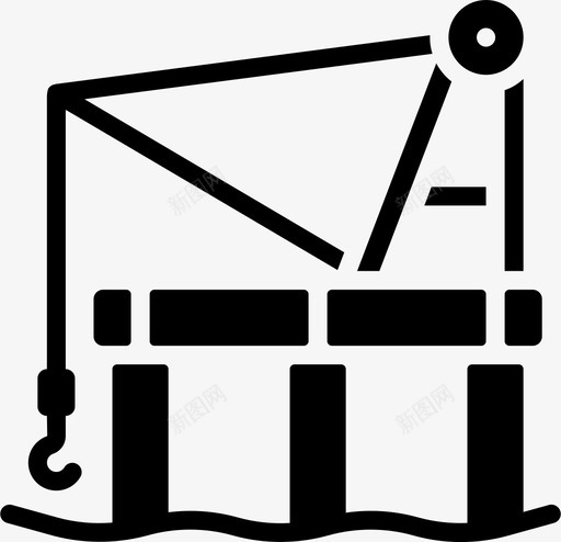 起重机船用9填充svg_新图网 https://ixintu.com 起重机 船用 填充