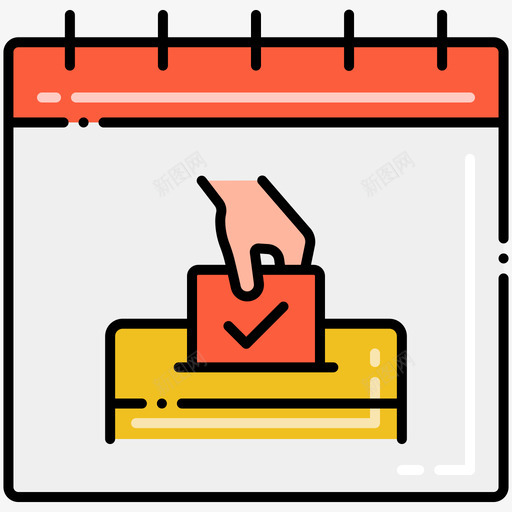 投票政治20线性颜色svg_新图网 https://ixintu.com 投票 政治 线性 颜色