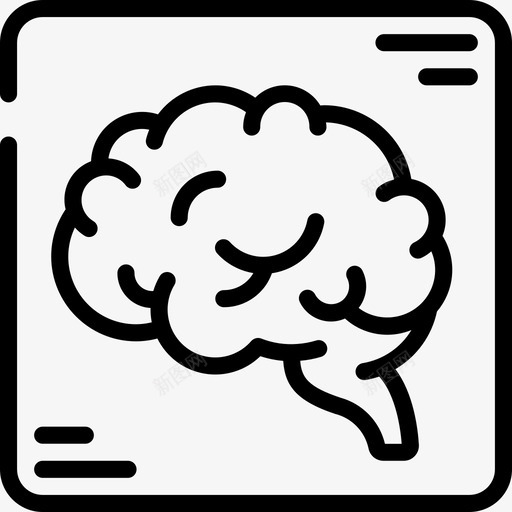 大脑神经学2线性svg_新图网 https://ixintu.com 大脑 神经学 线性