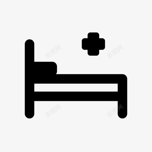 病床医院病人svg_新图网 https://ixintu.com 病床 医院 病人 医药卫生