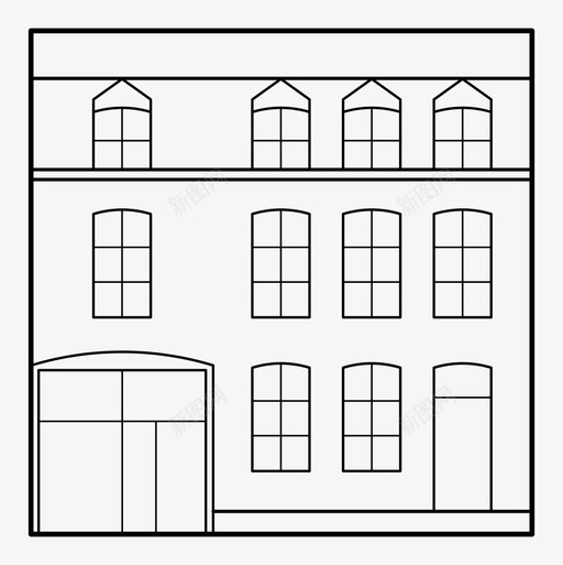 联排别墅城市住宅svg_新图网 https://ixintu.com 住宅 城市 联排别墅