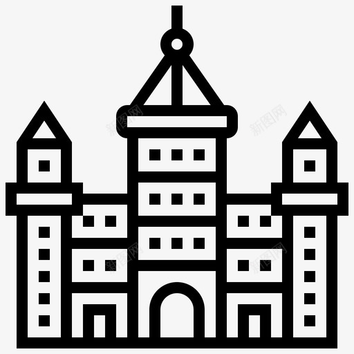 布鲁塞尔市政厅38号地标直线型svg_新图网 https://ixintu.com 布鲁塞尔 市政厅 38号 地标 直线 线型