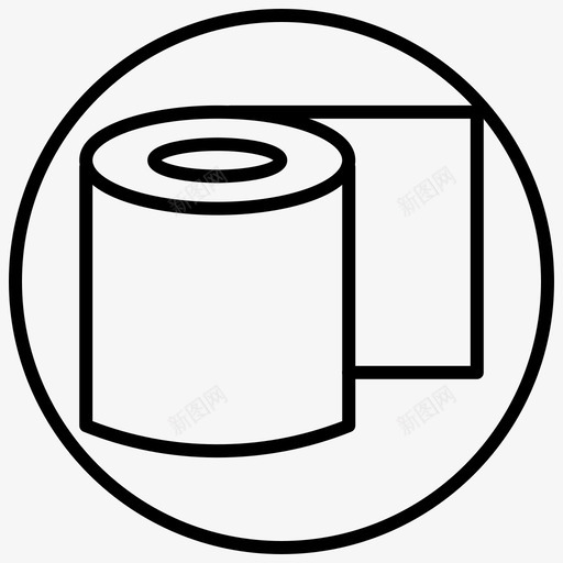 纸卷厕纸卫生纸svg_新图网 https://ixintu.com 纸卷 厕纸 卫生纸 野营 线圈