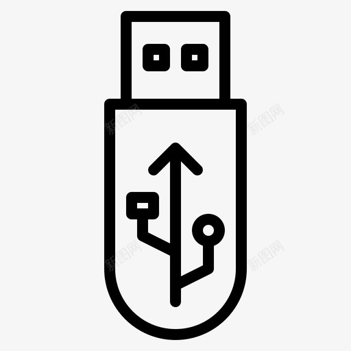 Flashdrive201办公室直线型svg_新图网 https://ixintu.com Flashdrive 办公室 直线 线型
