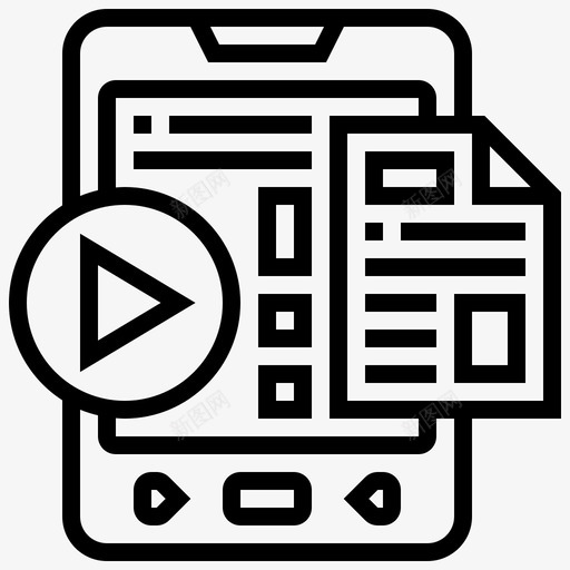 平板电脑多媒体通信1线性svg_新图网 https://ixintu.com 平板电脑 多媒体 通信 线性