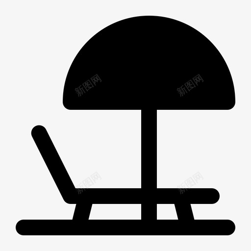 海滩休息室海洋svg_新图网 https://ixintu.com 海洋 海滩 休息室 夏季 旅游 城市 字形 图标