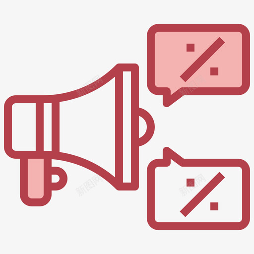 促销商业分析7红色svg_新图网 https://ixintu.com 促销 商业 分析 红色