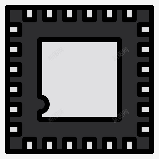芯片半导体1线性彩色svg_新图网 https://ixintu.com 芯片 半导体 线性 彩色