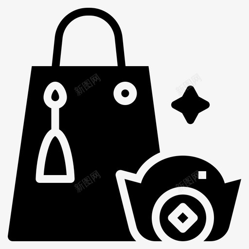 购物袋农历新年107装满svg_新图网 https://ixintu.com 购物袋 农历 新年 装满
