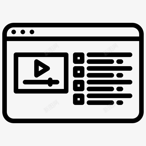 播放列表在线流媒体8线性svg_新图网 https://ixintu.com 播放列表 在线 流媒体 线性