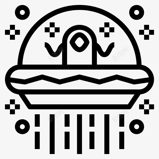 不明飞行物航空航天1号线性svg_新图网 https://ixintu.com 不明飞行物 航空航天 1号 线性
