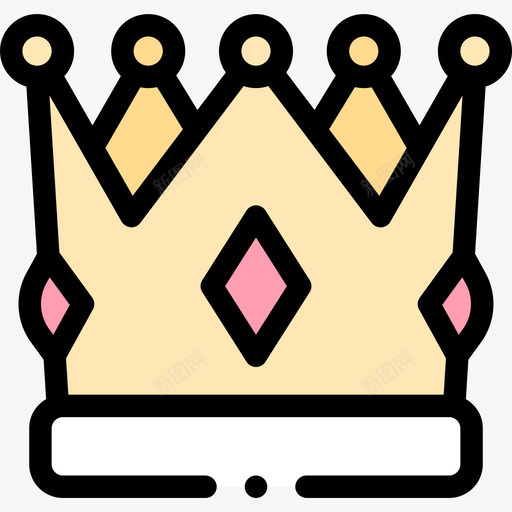 皇冠派对和庆典45线性颜色svg_新图网 https://ixintu.com 皇冠 派对 庆典 线性 颜色