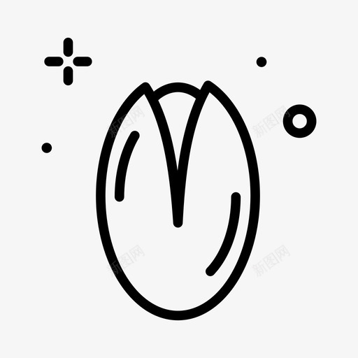 开心果果实28线形svg_新图网 https://ixintu.com 开心果 果实 线形