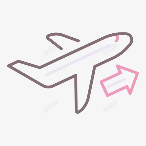 起飞航空公司1线性颜色svg_新图网 https://ixintu.com 起飞 航空公司 线性 颜色