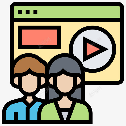 唯一访客在线营销30线性颜色svg_新图网 https://ixintu.com 唯一 访客 在线 营销 线性 颜色