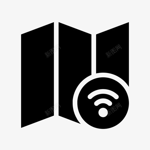wifi位置目的地gpssvg_新图网 https://ixintu.com 位置 wifi 地图 导航 目的地 gps 标志 标志符 符号