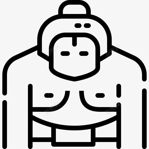 日本相扑85线性svg_新图网 https://ixintu.com 日本 相扑 线性