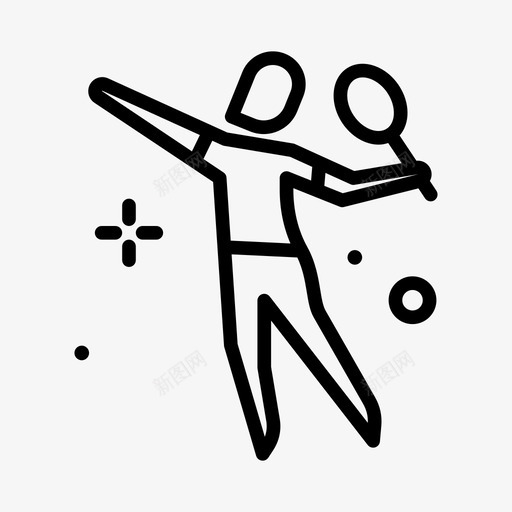 网球运动109直线型svg_新图网 https://ixintu.com 网球 运动 直线 线型