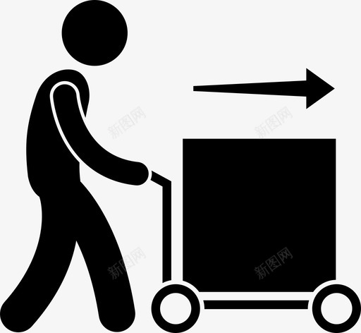 人车箱物体推svg_新图网 https://ixintu.com 车箱 物体 移动 动作 姿势