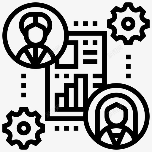 协作人力资源98线性svg_新图网 https://ixintu.com 协作 人力资源 线性