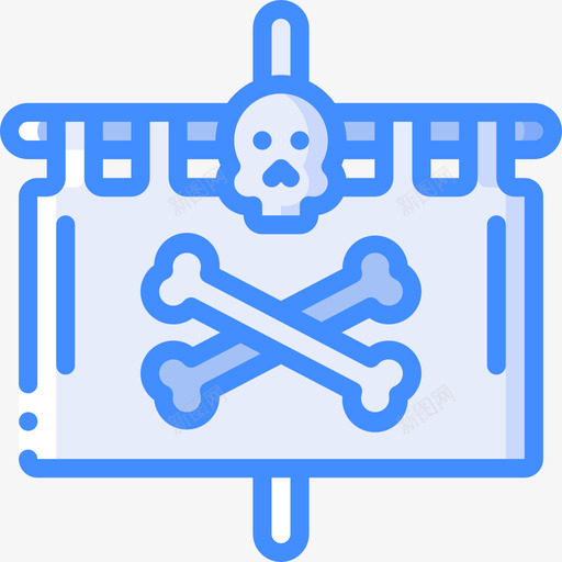 桅杆海盗生活8号蓝色svg_新图网 https://ixintu.com 桅杆 海盗 生活 8号 蓝色