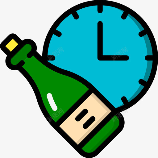 钟葡萄酒12线性颜色svg_新图网 https://ixintu.com 葡萄酒 线性 颜色