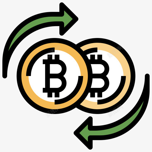 电子商务区块链和金融科技线性色彩svg_新图网 https://ixintu.com 电子商务 区块 金融 科技 线性 色彩