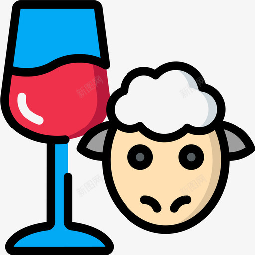 羊肉葡萄酒12原色svg_新图网 https://ixintu.com 羊肉 葡萄酒 原色