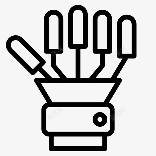 机器人手人工智能97线性svg_新图网 https://ixintu.com 机器 机器人 人手 人工智能 线性