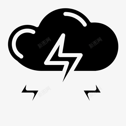 雷声气候云svg_新图网 https://ixintu.com 雷声 气候 危险 环境 天空 天气