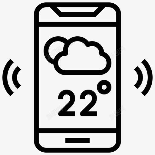 天气应用程序智能技术22线性svg_新图网 https://ixintu.com 天气 应用程序 智能 技术 线性