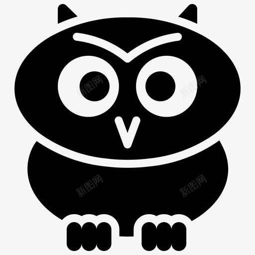 猫头鹰动物鸟svg_新图网 https://ixintu.com 猫头鹰 动物 野生动物 万圣节