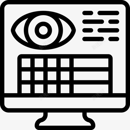 眼科检查眼科学1线性svg_新图网 https://ixintu.com 眼科 检查 眼科学 线性