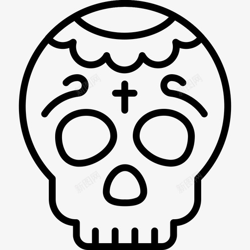 骷髅死亡日31线性svg_新图网 https://ixintu.com 骷髅 死亡 线性