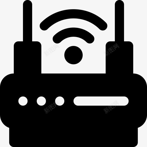 Wifi路由器计算机硬件37填充svg_新图网 https://ixintu.com Wifi 路由器 计算机 硬件 填充