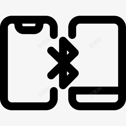 蓝牙电话和手机1线性svg_新图网 https://ixintu.com 蓝牙 电话 手机 线性